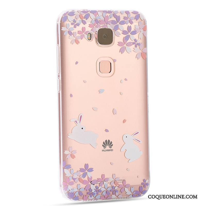 Huawei G7 Plus Coque De Téléphone Étui Créatif Tout Compris Rose Fluide Doux Protection