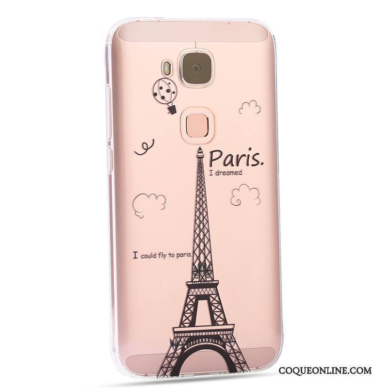 Huawei G7 Plus Coque De Téléphone Étui Créatif Tout Compris Rose Fluide Doux Protection