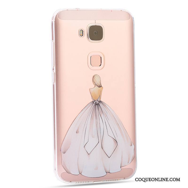 Huawei G7 Plus Coque De Téléphone Étui Créatif Tout Compris Rose Fluide Doux Protection