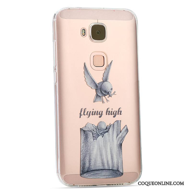 Huawei G7 Plus Coque De Téléphone Étui Créatif Tout Compris Rose Fluide Doux Protection