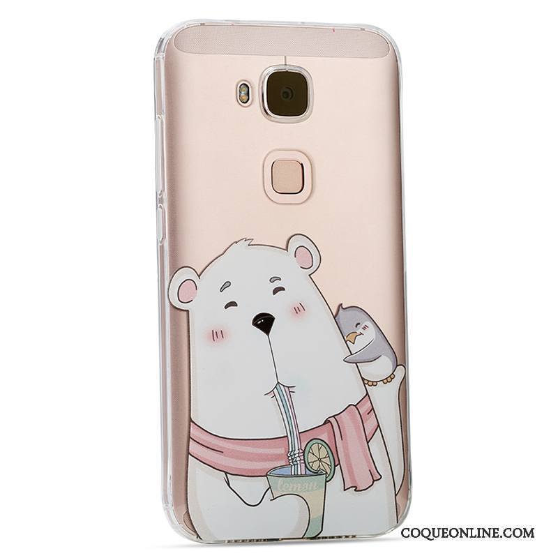 Huawei G7 Plus Coque De Téléphone Étui Créatif Tout Compris Rose Fluide Doux Protection