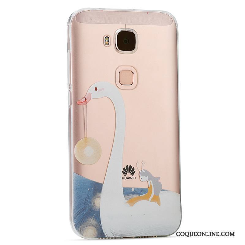 Huawei G7 Plus Coque De Téléphone Étui Créatif Tout Compris Rose Fluide Doux Protection