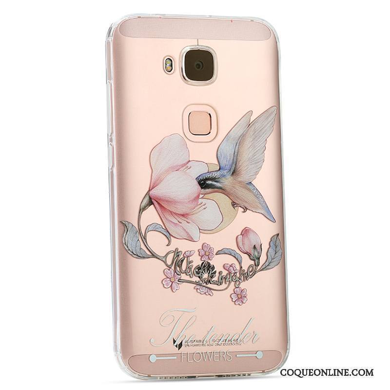 Huawei G7 Plus Coque De Téléphone Étui Créatif Tout Compris Rose Fluide Doux Protection