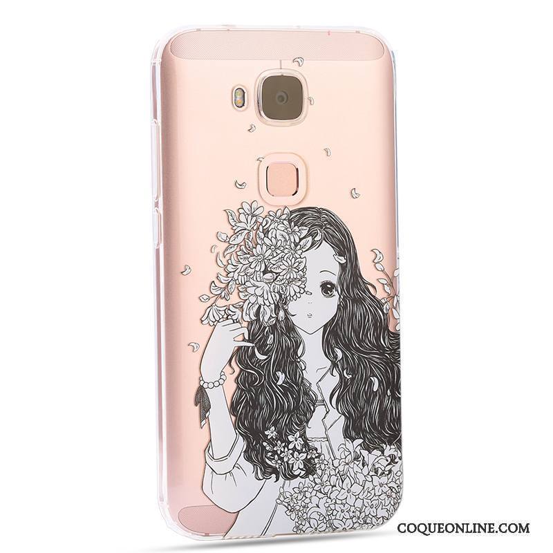 Huawei G7 Plus Coque De Téléphone Étui Créatif Tout Compris Rose Fluide Doux Protection