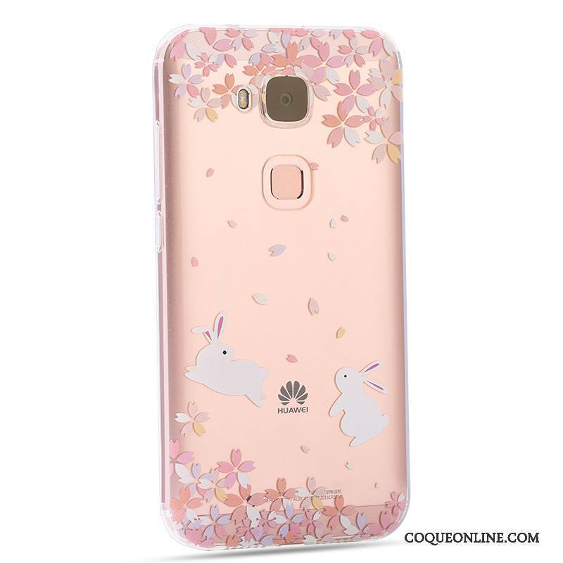 Huawei G7 Plus Coque De Téléphone Étui Créatif Tout Compris Rose Fluide Doux Protection