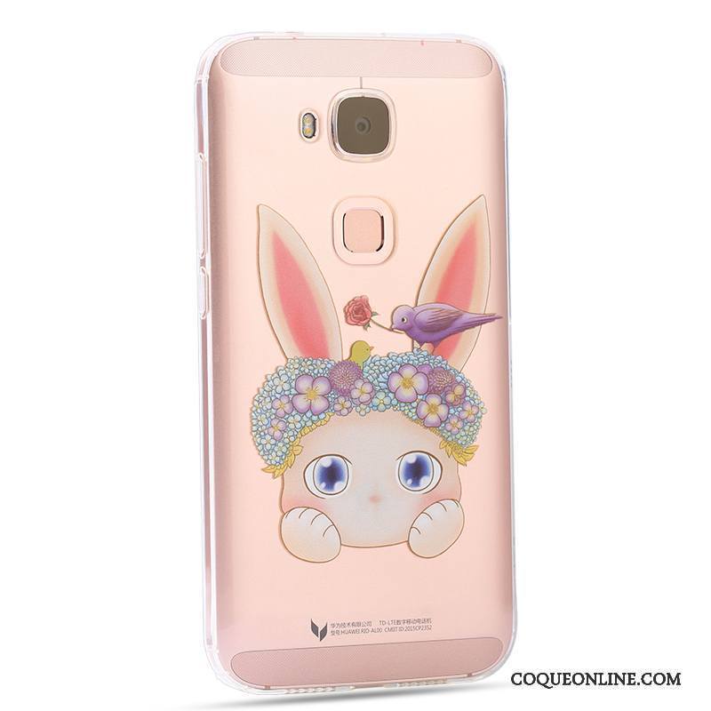 Huawei G7 Plus Coque De Téléphone Étui Créatif Tout Compris Rose Fluide Doux Protection
