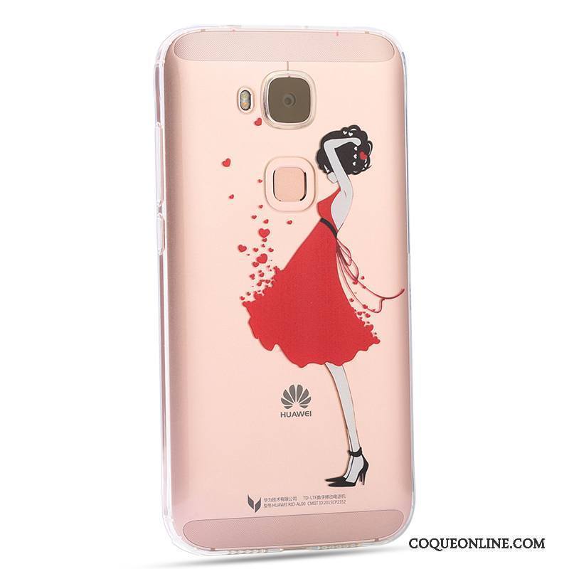 Huawei G7 Plus Coque De Téléphone Étui Créatif Tout Compris Rose Fluide Doux Protection