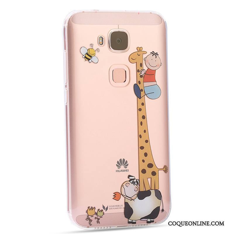 Huawei G7 Plus Coque De Téléphone Étui Créatif Tout Compris Rose Fluide Doux Protection