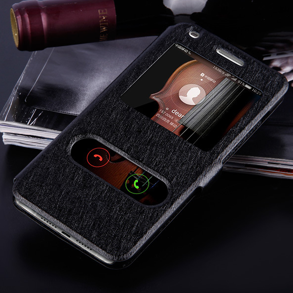 Huawei G7 Plus Coque De Téléphone Étui Téléphone Portable Étui En Cuir Bleu Clamshell Protection