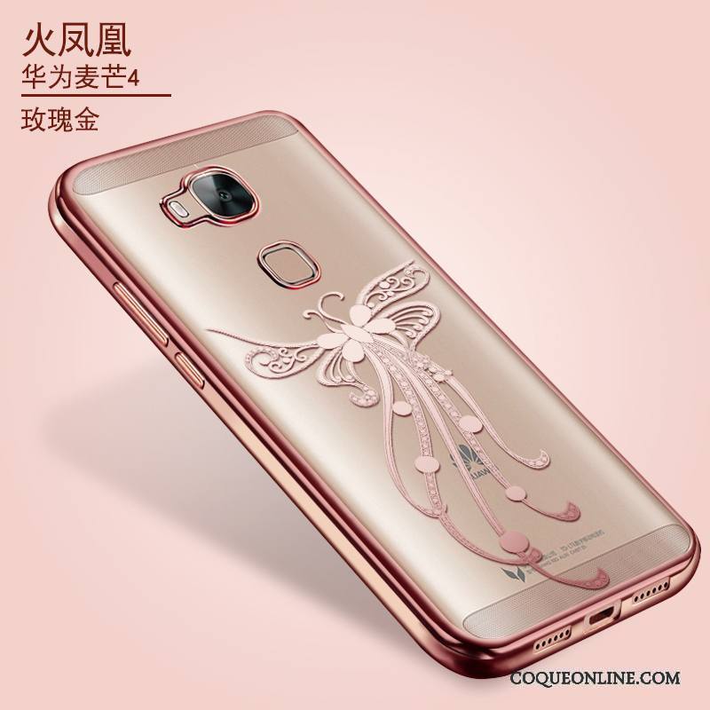 Huawei G7 Plus Coque Fluide Doux Nouveau Étui Transparent Silicone Rose Protection