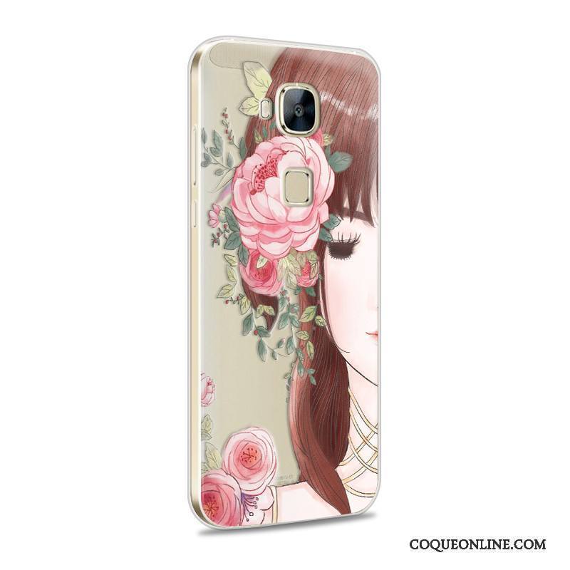 Huawei G7 Plus Coque Incassable Protection Rose Étui Silicone Fluide Doux Téléphone Portable