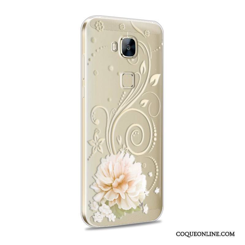 Huawei G7 Plus Coque Incassable Protection Rose Étui Silicone Fluide Doux Téléphone Portable