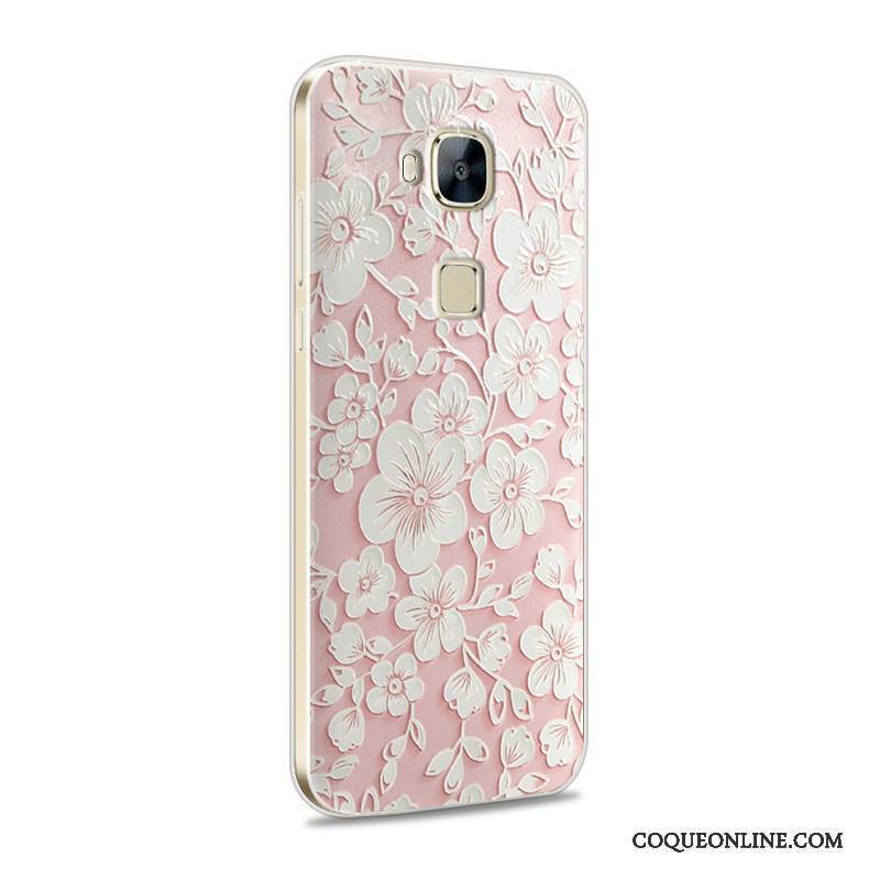 Huawei G7 Plus Coque Incassable Protection Rose Étui Silicone Fluide Doux Téléphone Portable