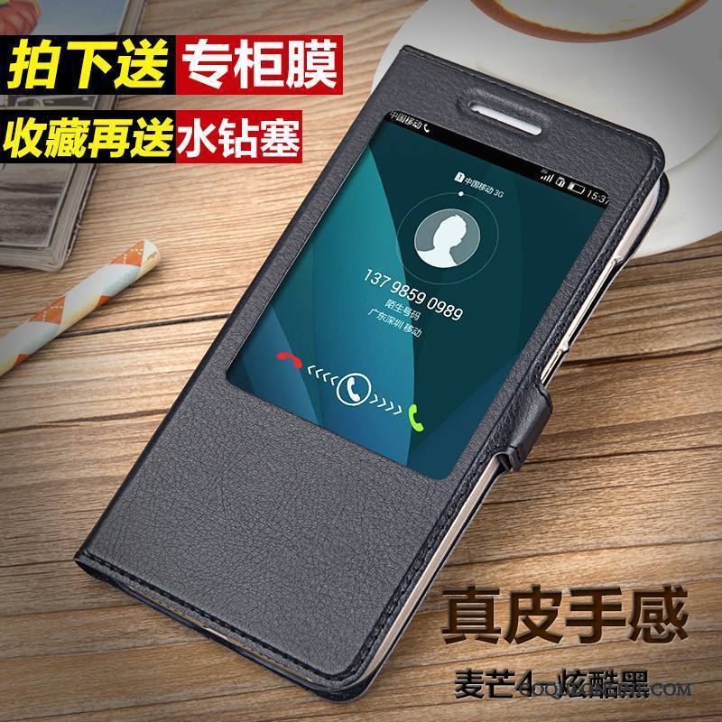 Huawei G7 Plus Coque Mesh Étui Or Téléphone Portable Protection Étui En Cuir Housse