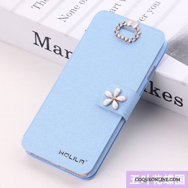 Huawei G7 Plus Coque Protection Bleu Clair Étui En Cuir Incassable Téléphone Portable Housse