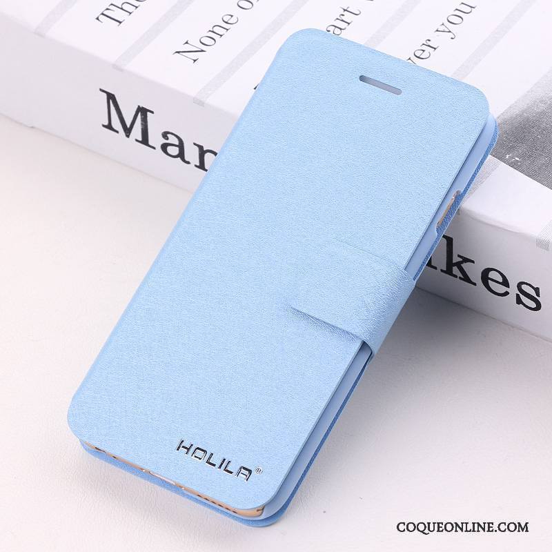 Huawei G7 Plus Coque Protection Bleu Clair Étui En Cuir Incassable Téléphone Portable Housse