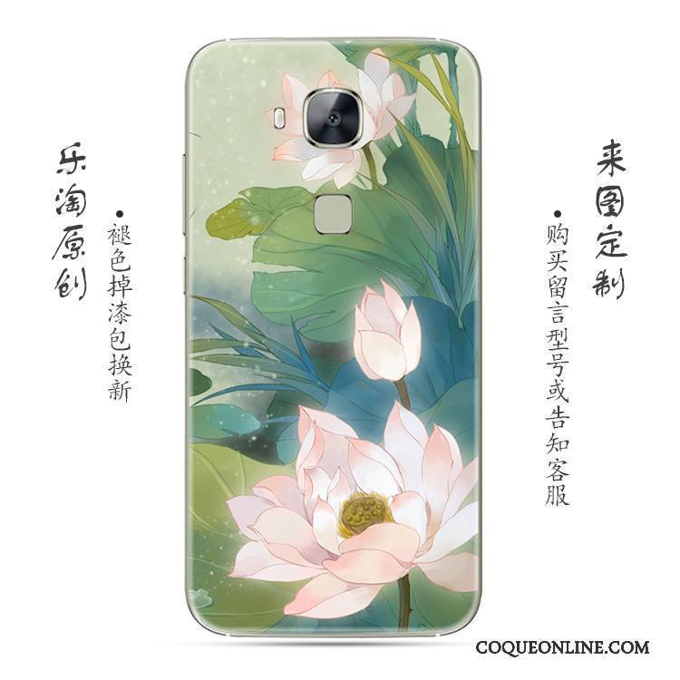 Huawei G7 Plus Fleur Coque De Téléphone Gris Créatif Rose Transparent Silicone