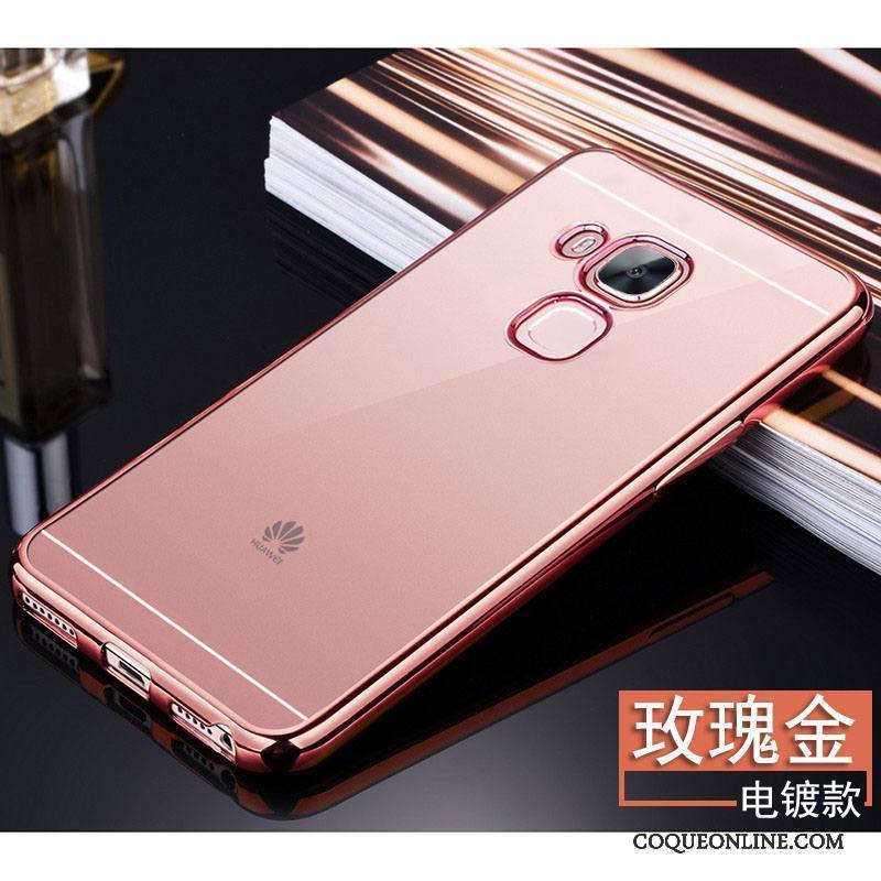 Huawei G7 Plus Incassable Fluide Doux Or Coque De Téléphone Transparent Étui Silicone
