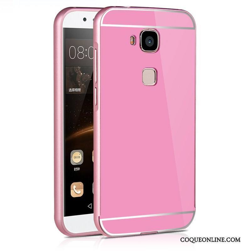 Huawei G7 Plus Métal Rose Couvercle Arrière Étui Coque De Téléphone