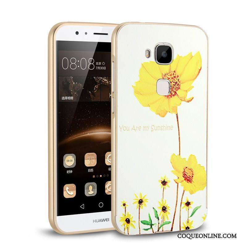 Huawei G7 Plus Métal Rose Couvercle Arrière Étui Coque De Téléphone