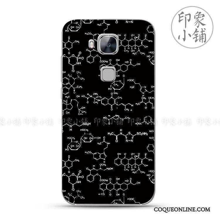 Huawei G7 Plus Noir Tendance Amoureux Légère Coque De Téléphone Silicone Étui