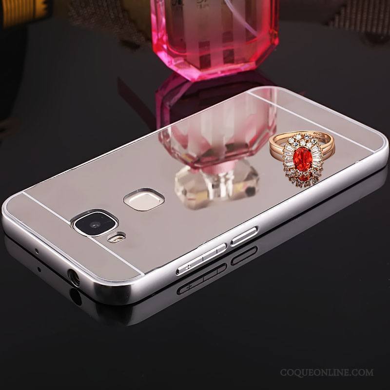 Huawei G7 Plus Or Rose Étui Coque De Téléphone Protection Miroir Cristal Border