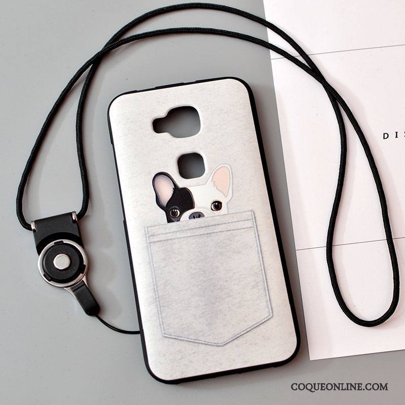 Huawei G7 Plus Ornements Suspendus Fluide Doux Coque Incassable Tendance De Téléphone Blanc
