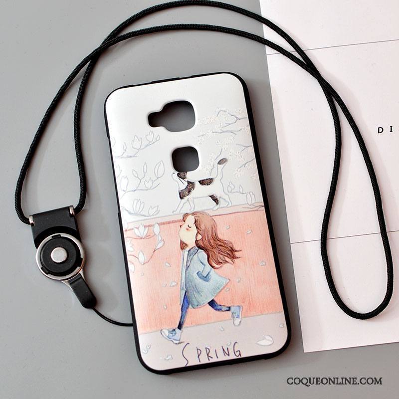 Huawei G7 Plus Ornements Suspendus Fluide Doux Coque Incassable Tendance De Téléphone Blanc