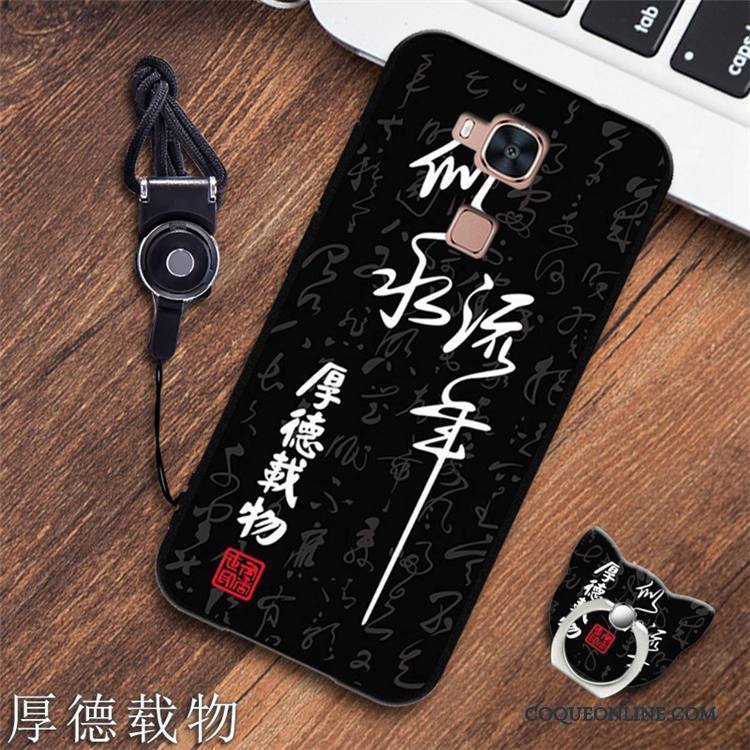 Huawei G7 Plus Protection Noir Fluide Doux Étui Silicone Coque De Téléphone