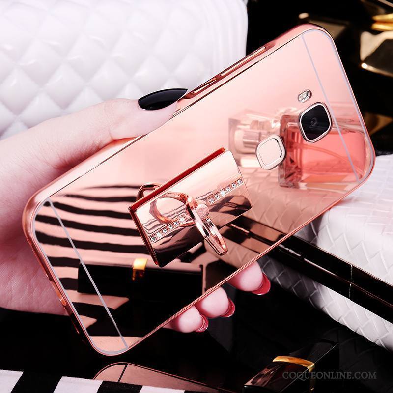 Huawei G7 Plus Rose Coque Strass Étui Protection Métal De Téléphone