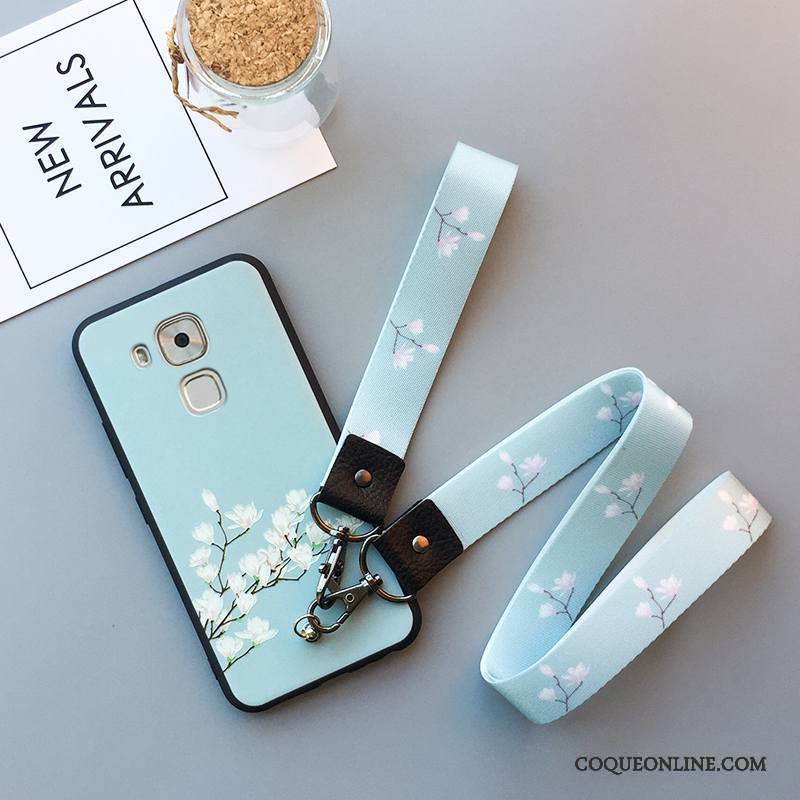Huawei G7 Plus Silicone Coque De Téléphone Tendance Incassable Bleu Clair Gaufrage Tout Compris