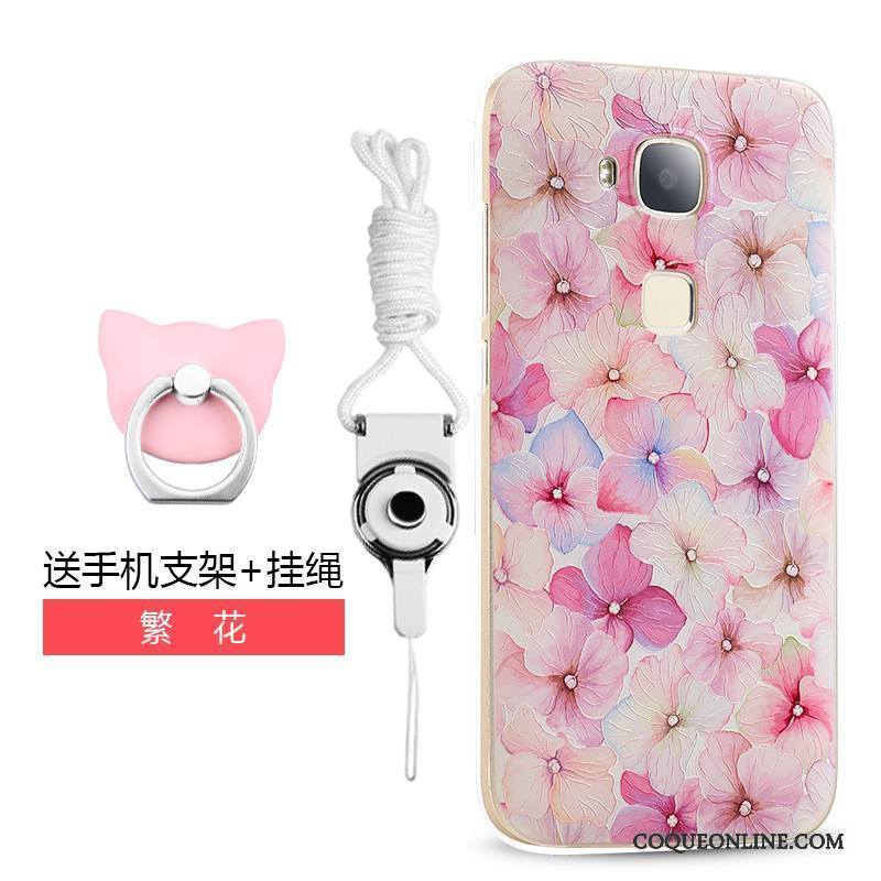 Huawei G7 Plus Tout Compris Fluide Doux Dessin Animé Coque De Téléphone Ornements Suspendus Vert Tendance