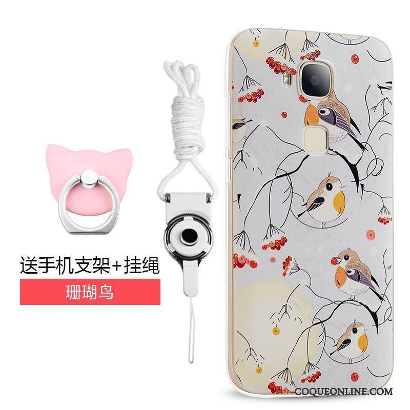 Huawei G7 Plus Tout Compris Fluide Doux Dessin Animé Coque De Téléphone Ornements Suspendus Vert Tendance