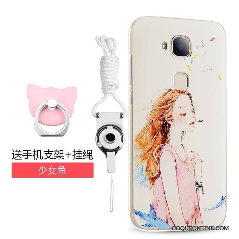 Huawei G7 Plus Tout Compris Fluide Doux Dessin Animé Coque De Téléphone Ornements Suspendus Vert Tendance