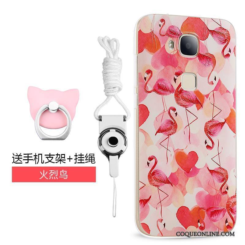 Huawei G7 Plus Tout Compris Fluide Doux Dessin Animé Coque De Téléphone Ornements Suspendus Vert Tendance