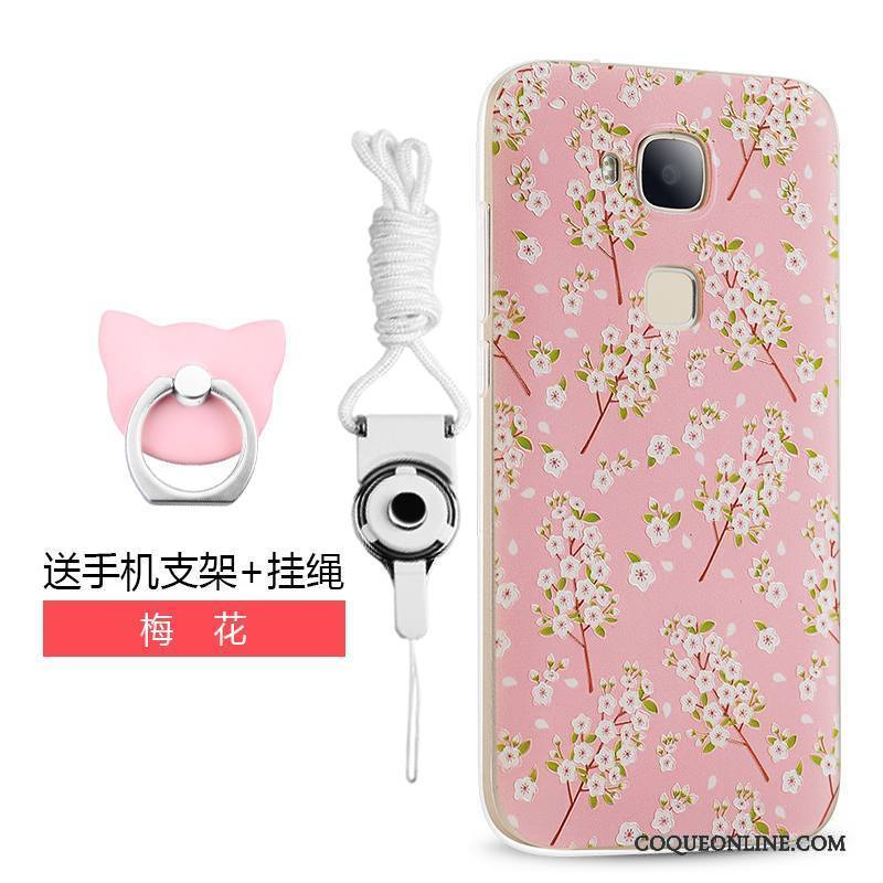 Huawei G7 Plus Tout Compris Fluide Doux Dessin Animé Coque De Téléphone Ornements Suspendus Vert Tendance