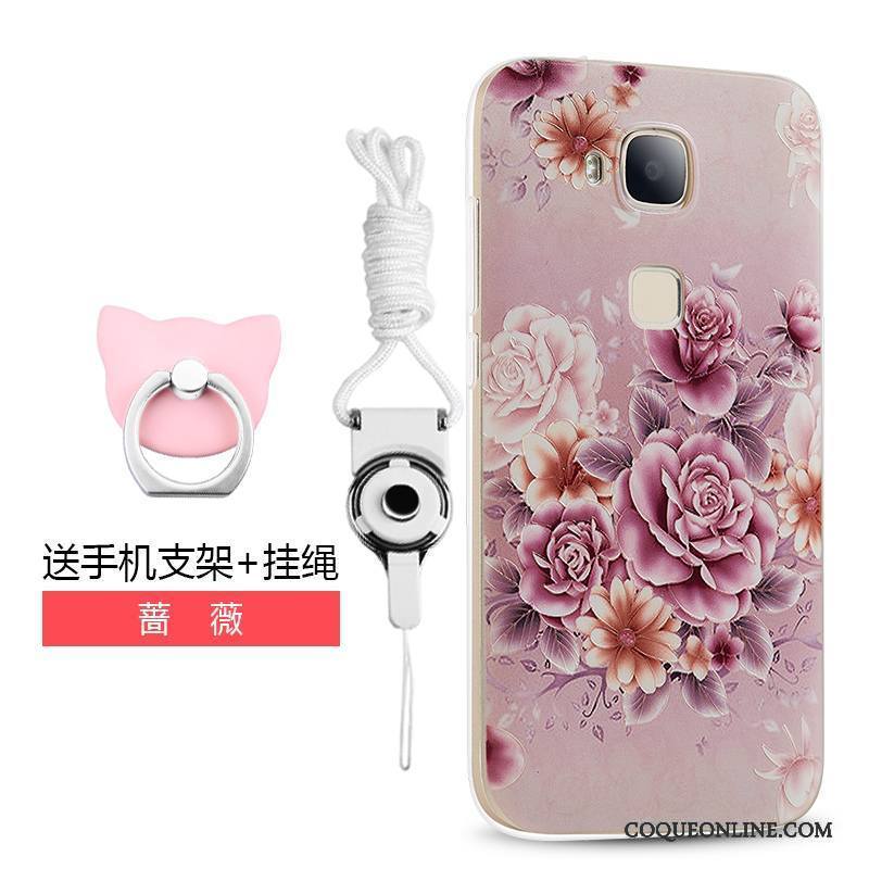 Huawei G7 Plus Tout Compris Fluide Doux Dessin Animé Coque De Téléphone Ornements Suspendus Vert Tendance