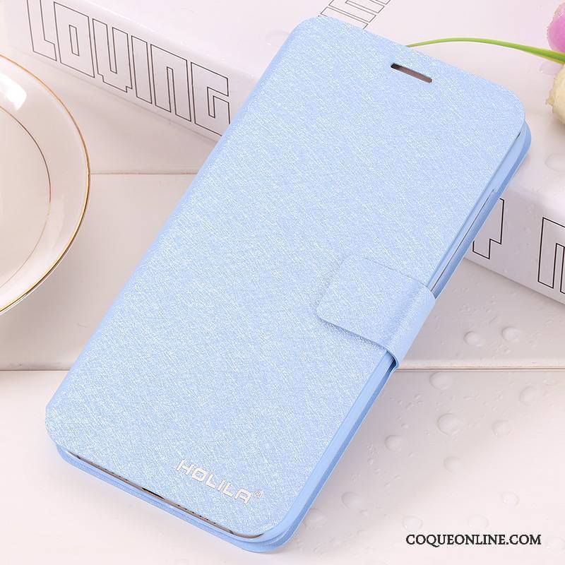 Huawei G7 Plus Étui En Cuir Housse Téléphone Portable Bleu Clair Coque De Téléphone Protection