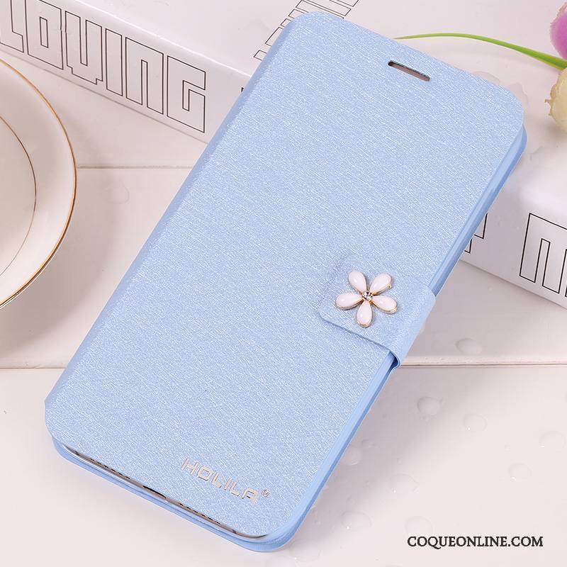 Huawei G7 Plus Étui En Cuir Housse Téléphone Portable Bleu Clair Coque De Téléphone Protection