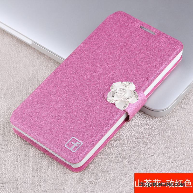 Huawei G7 Plus Étui En Cuir Rose Housse Coque De Téléphone