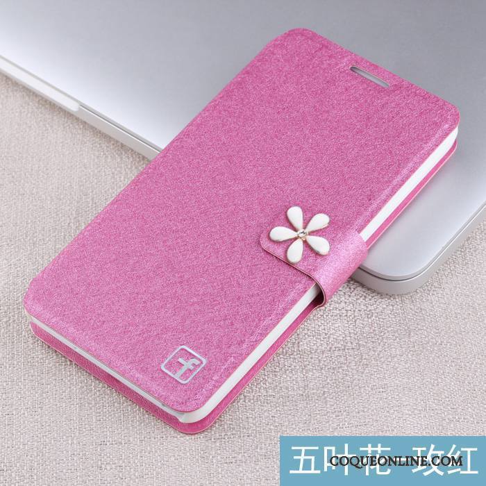 Huawei G7 Plus Étui En Cuir Rose Housse Coque De Téléphone