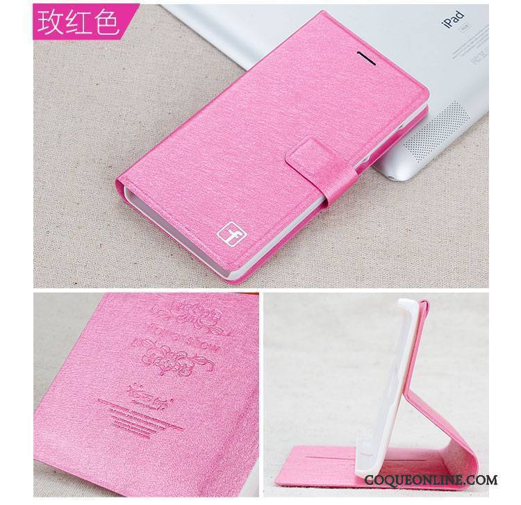Huawei G7 Plus Étui En Cuir Rose Housse Coque De Téléphone