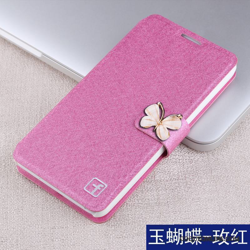 Huawei G7 Plus Étui En Cuir Rose Housse Coque De Téléphone