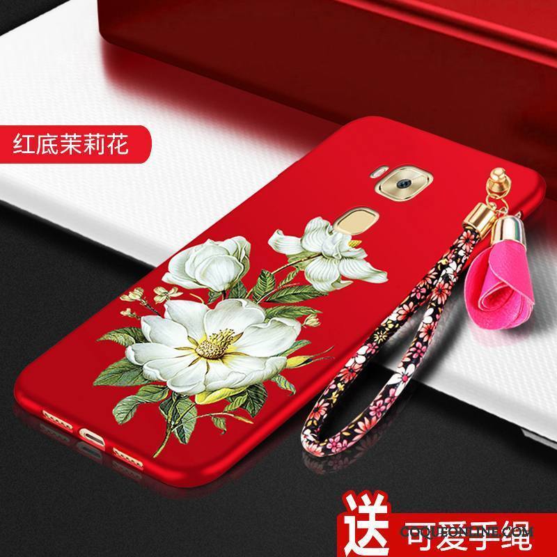 Huawei G7 Plus Étui Fluide Doux Silicone Coque De Téléphone Rouge