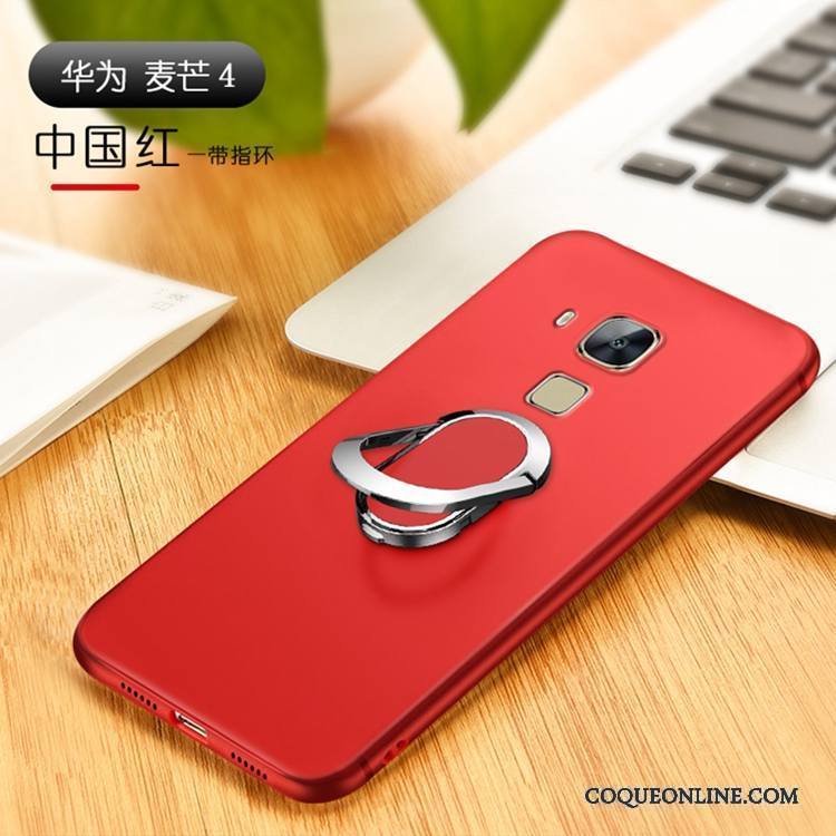 Huawei G7 Plus Étui Silicone Support Fluide Doux Rouge Coque De Téléphone