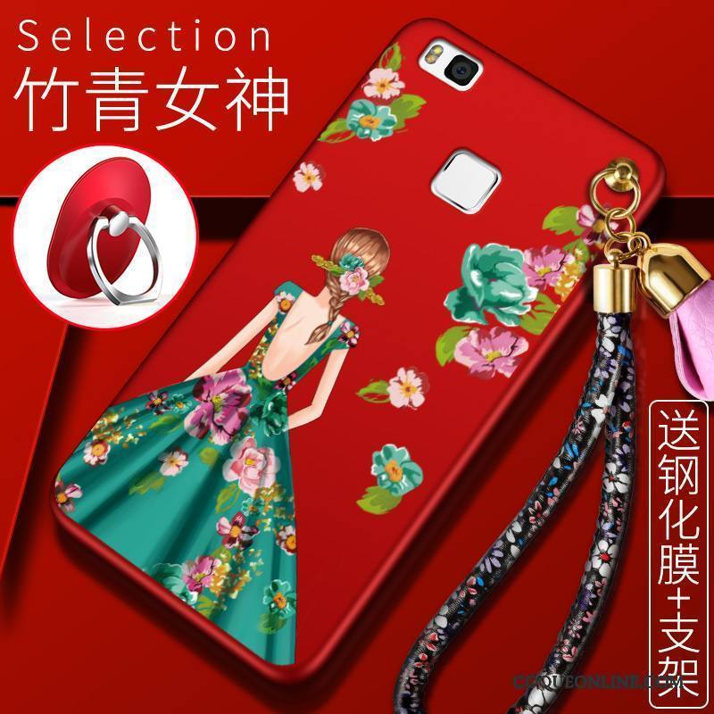 Huawei G9 Lite Jeunesse Coque Fluide Doux Étui Rouge Protection Tout Compris