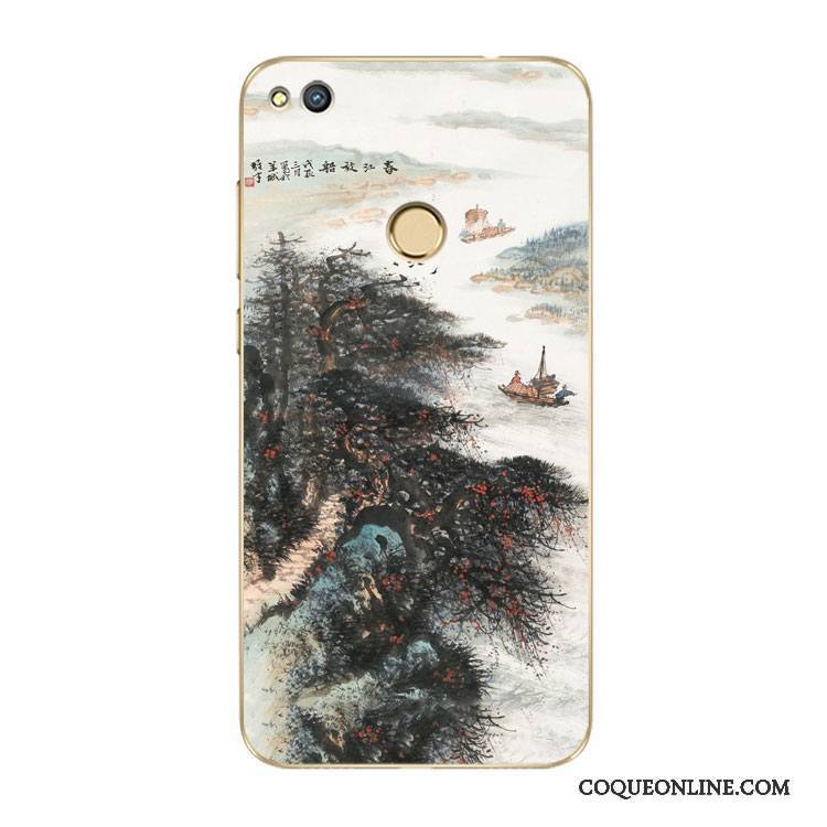 Huawei G9 Lite Noir Coque De Téléphone Paysage Jeunesse Style Chinois