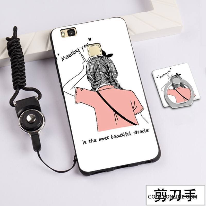 Huawei G9 Lite Téléphone Portable Coque De Téléphone Étui Dessin Animé Protection Silicone Rose