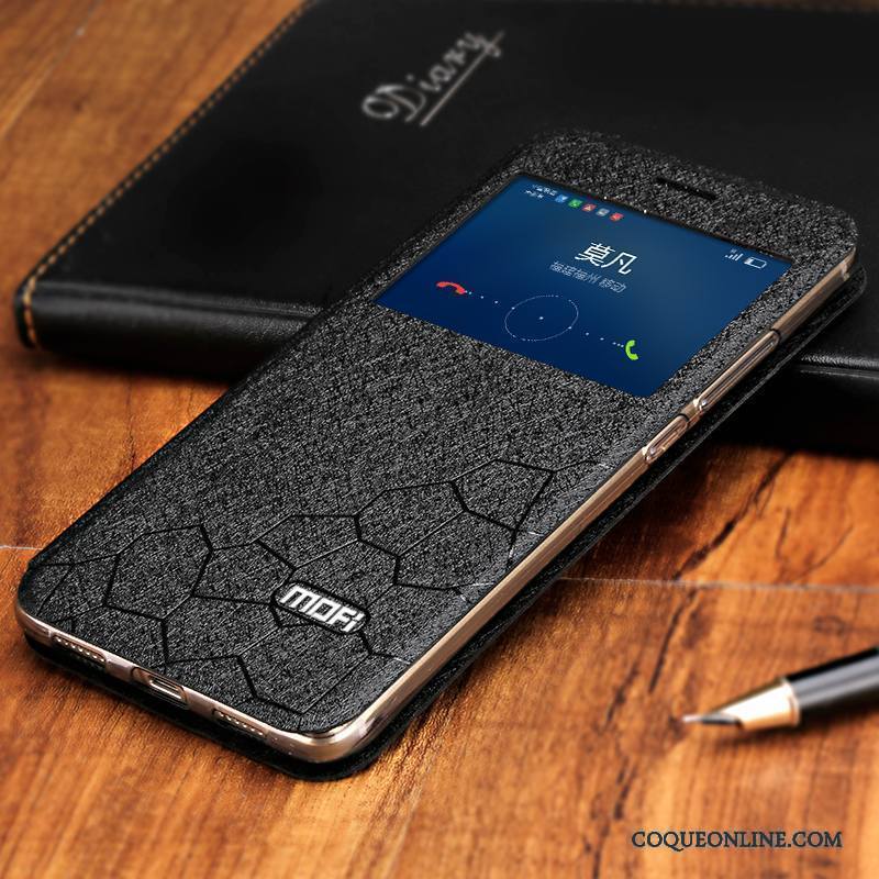 Huawei G9 Plus Bleu Étui Étui En Cuir Incassable Housse Coque De Téléphone Silicone