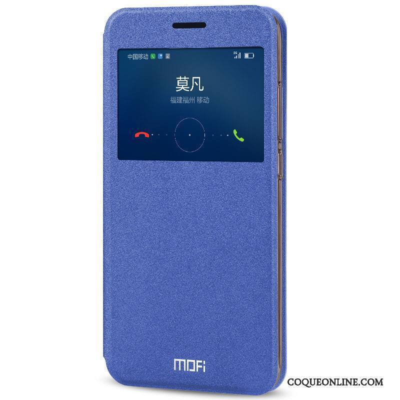 Huawei G9 Plus Coque Bleu Clair Téléphone Portable Housse Incassable Étui Étui En Cuir Protection